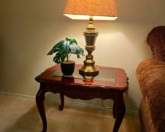Glass Top Side Table