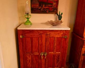 Antique Wooden Ice Box - Amazing Condition!