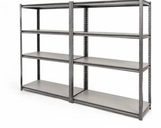 8 GorillaRackHeavyDutySteelShelvingUnitsPair