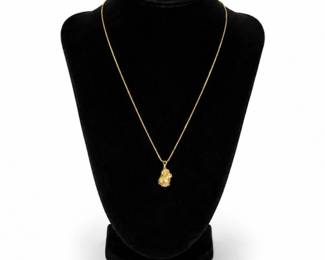 28 Vintage14KGoldNaturalNuggetPendantNecklace