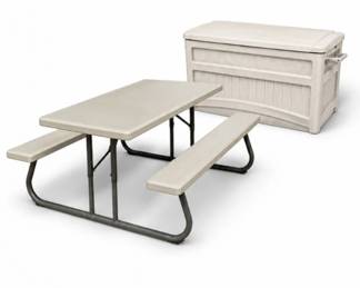 111 LifetimeFoldingPicnicTableOutdoorStorageBox