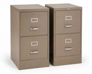 53 PairofVintageSteel2DrawerFilingCabinets