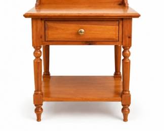 33 VintageSolidWoodOneDrawerNightstandTable