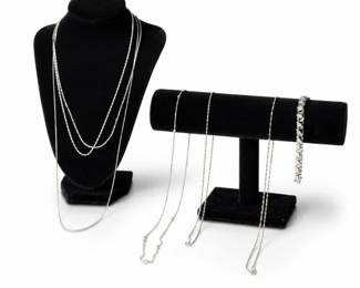 114 SterlingSilverNecklaceBraceletJewelryCollection