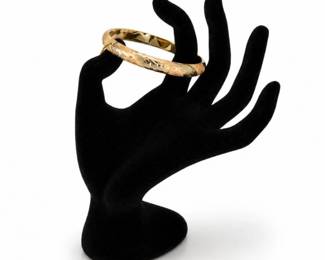 24 Vintage14KGoldTriColorEtchedBangleBracelet