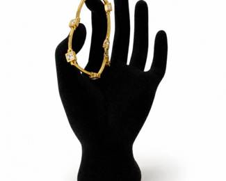 40 Vintage14KGoldAquamarineStationBracelet