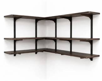 109 WallMountedModularWoodShelvingSystem