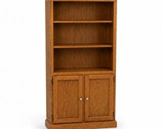 77 VintageOakCornerDisplayCabinetwithStorage
