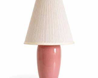 36 VintagePinkCeramicTableLampPleatedShade