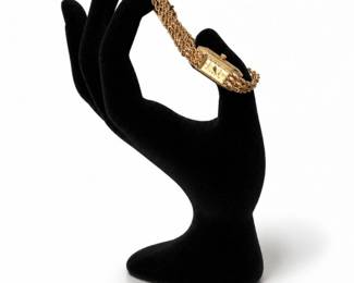 10 VintageGeneve14KGoldTripleRopeBraceletWatch