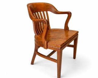 20 AntiqueOakBankersOfficeArmchair