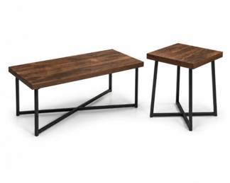 84 ModernWalnutCoffeeTableSideTableSet