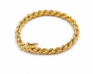 3 14KGoldRopeChainBracelet23Grams
