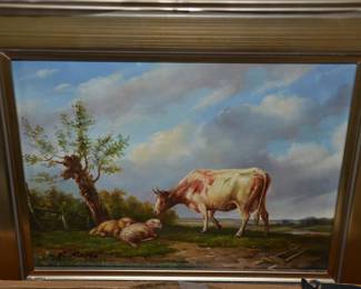 SIGHNED PAINTING BY R MARIO