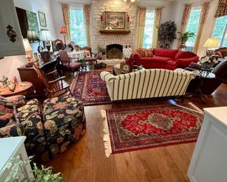 The warm and inviting family room