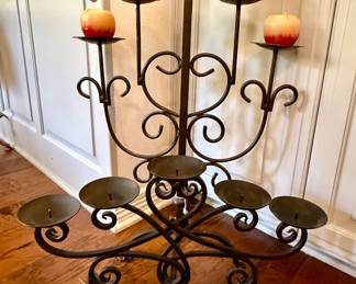 Wrought iron candle holders