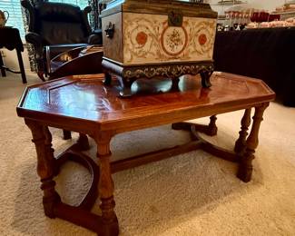 Parquet top coffee table