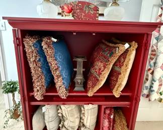 Red wood hutch