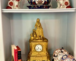 Staffordshire, Imari & a wonderful 19th cent. Muirhead a’ Paris w/ French silk suspension time & strike mvmt
