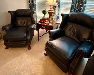 Gorgeous leather wingback recliners