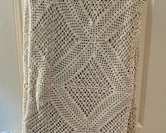 Crocheted tablecloth