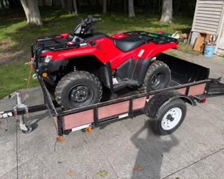 Honda Rancher 4x4 - year 2023 with 24 miles on it Also includes Trailer