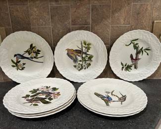 Vintage Alfred Meakin Audubon's Birds of America Set of 8 Luncheon Plates