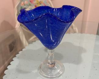 Authentic, signed Don Pierce pedestal bowl