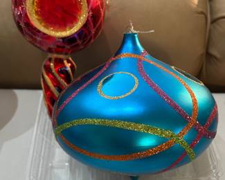 vintage Christopher Radko "Star Reflection" blown-glass Christmas ornament