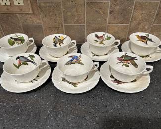 Vintage Alfred Meakin Audubon's Birds of America Cup & Saucer Sets