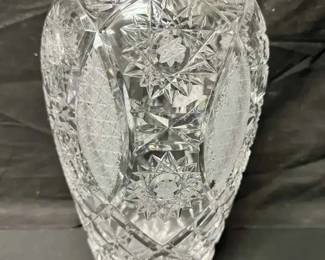 OM150Vintage Moser Czech Bohemian Cut Crystal Vase