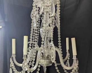 OM197Vintage Crystal Teardrop Chandelier