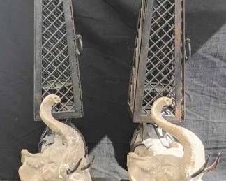 OM288VElephant And Obelisk Candle Holders