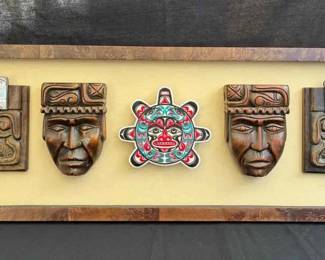 OM166Framed West Coast Indigenous Style Art