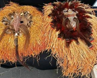 OM191Northwestern Indigenous Ceremonial Feather Masks