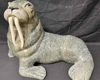 OM286Vintage Large Ceramic Walrus Figurine