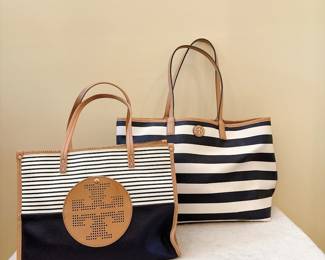 Tory Burch Ella Striped Tote - Tory Burch Kerrington Striped Canvas Tote