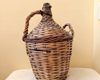 Vintage Wicker Demijohn