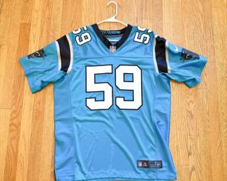 Carolina Panthers Jersey Mens Blue Nike Limited Sewn Luke Kuechly #59