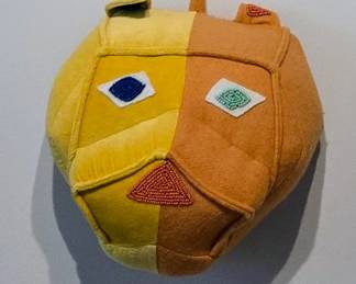 Crate and Barrel Felt Yellow Dog