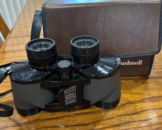 vintage Bushnell 7x35 Insta-Focus Explorer binoculars with their carrying case