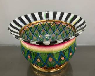 MacKenzie-Childs "Circus" Art Glass Tulip Bowl