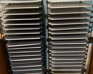 rolling wire scrapbook paper storage carts