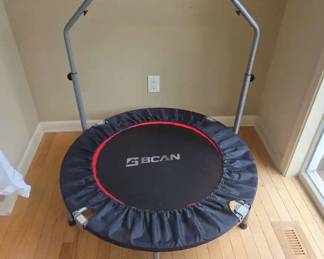 Bcan Mini Folding Tampoline With Foam Bar
