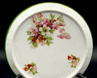 Antique porcelain trivet plate