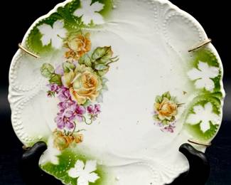 Antique porcelain trivet plate
