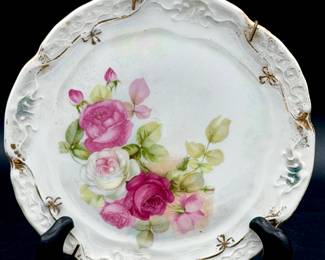 Antique porcelain trivet plate