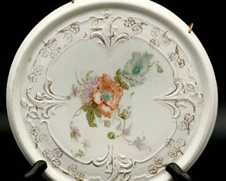 Antique porcelain trivet plate