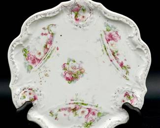 Antique porcelain trivet plate