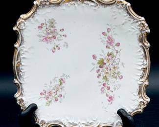 Antique porcelain trivet plate
